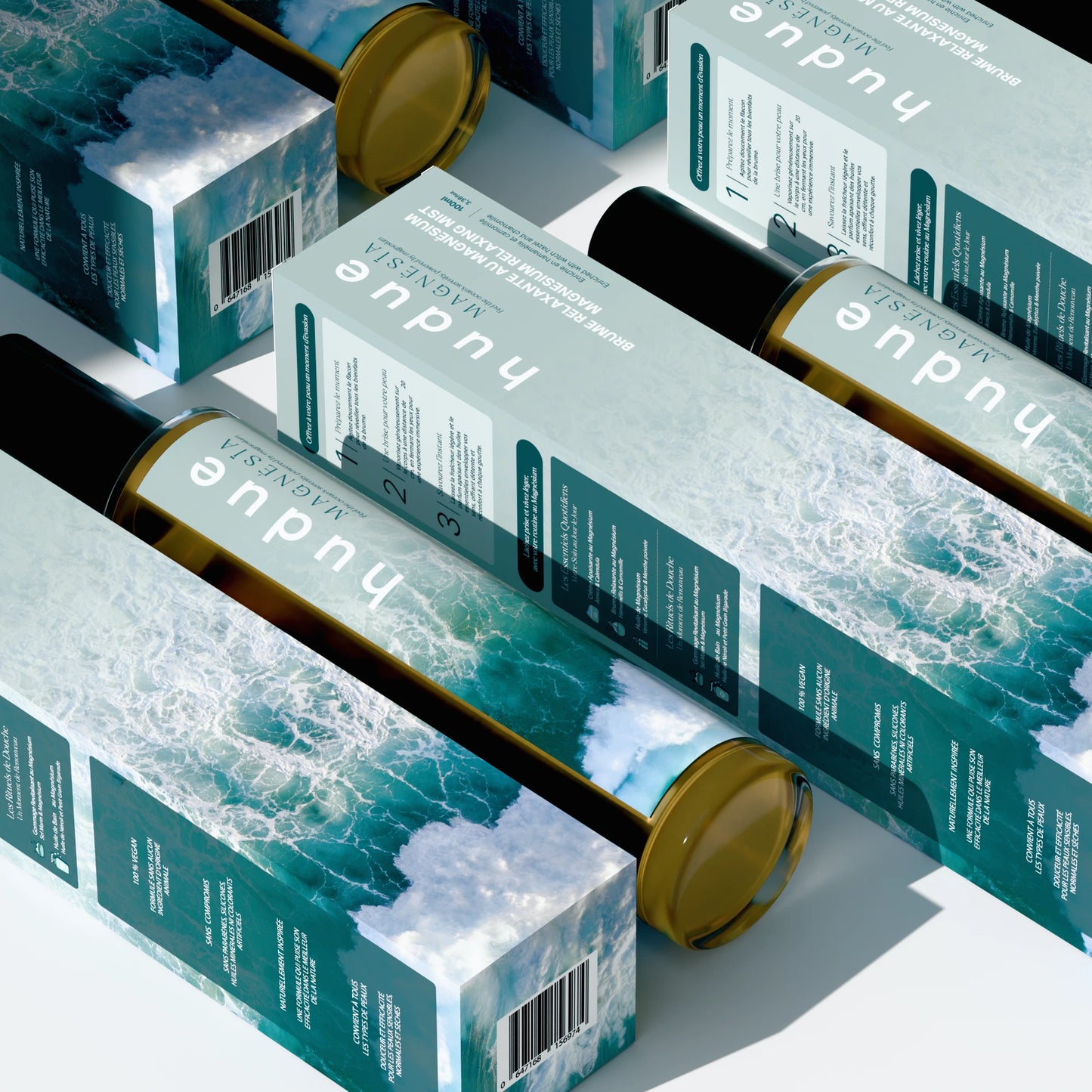 Application brume relaxante au magnésium sur les épaules - Soulage stress et tensions musculaires