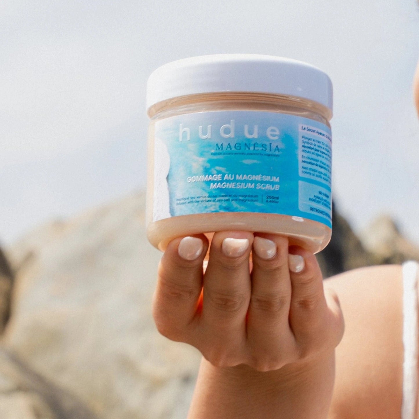 Gommage exfoliant au magnésium et sel marin - Peau douce et détente musculaire Maroc