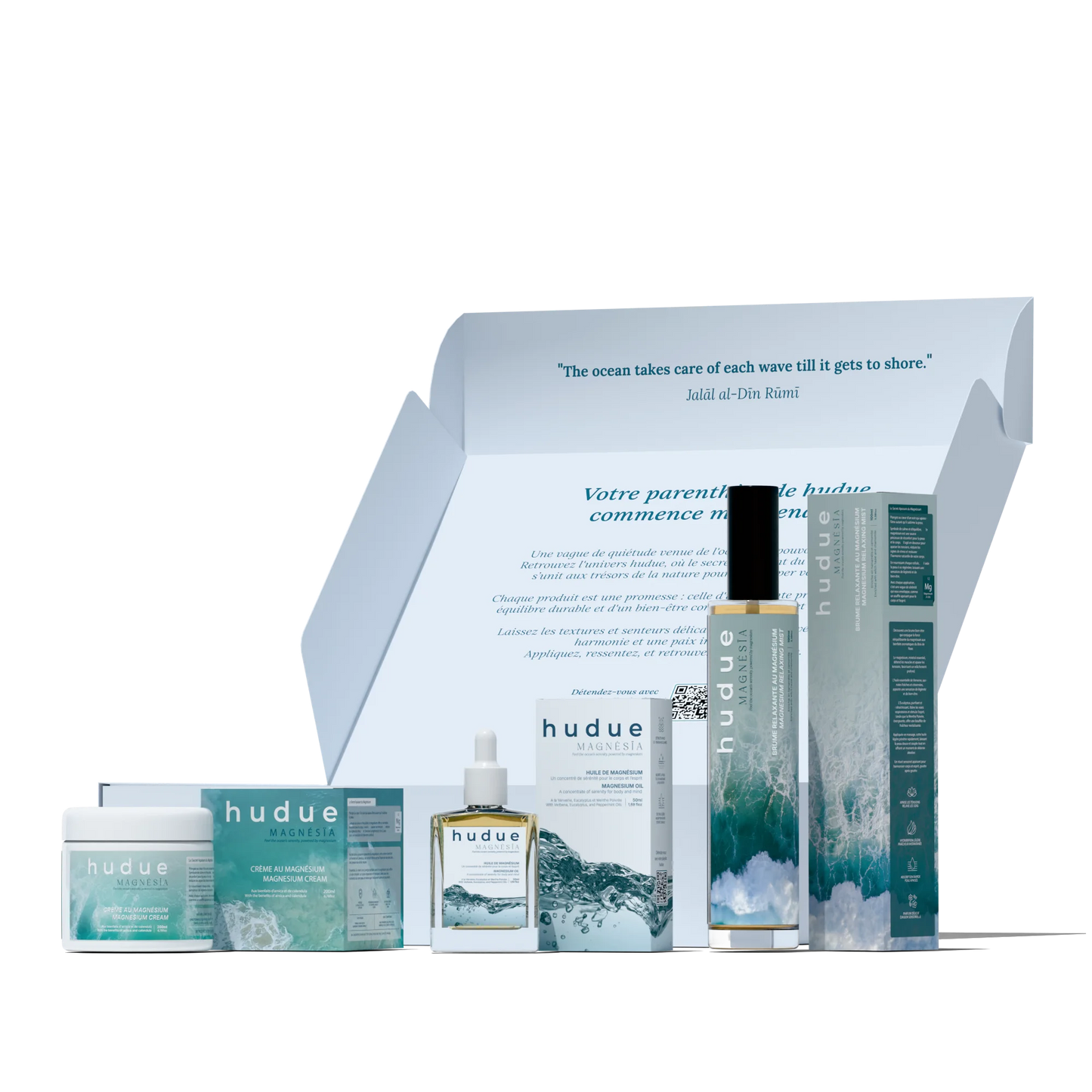 Coffret Rituel Essentiels - Huile Brume et Crème au magnésium pour sérénité quotidienne
